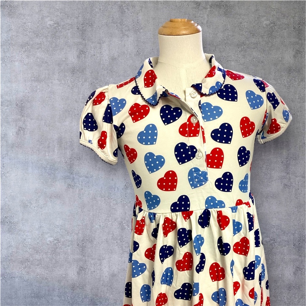 Rachel Riley Red White Blue Heat Dress, Size 10